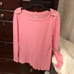 Light pink J crew painters tee
